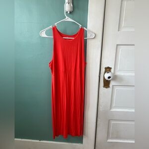 Athleta Super Soft Orange Sleeveless Dress
